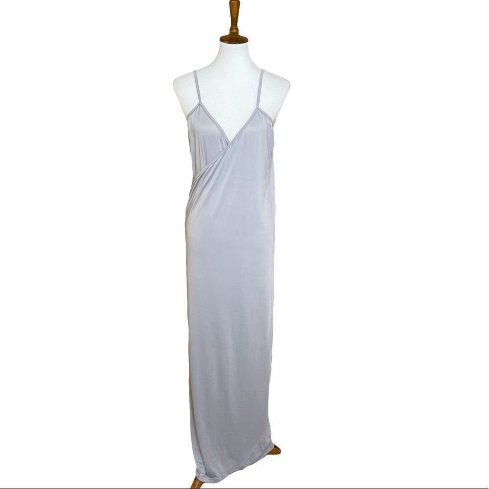 Graybackless Adjustable Wrap Long Maxi Dress Osfa - image 6